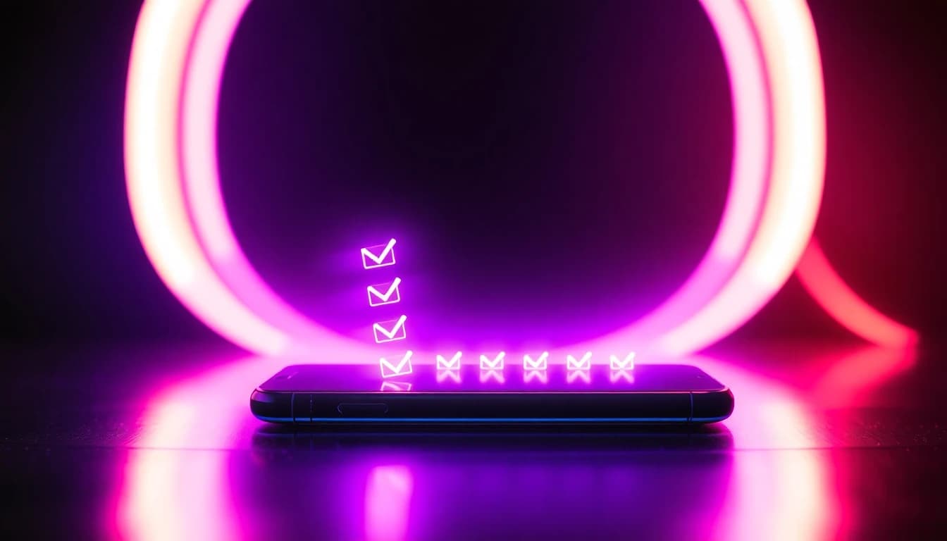 AI video makers feature checklist shown on a smartphone